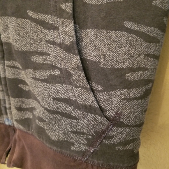 Children's Place navy blue camo fully lined hooded zip up jacket Size M 7/8 - Picture 10 of 11